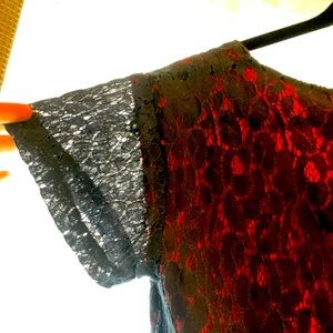 Blue / Red lace dress size xs
